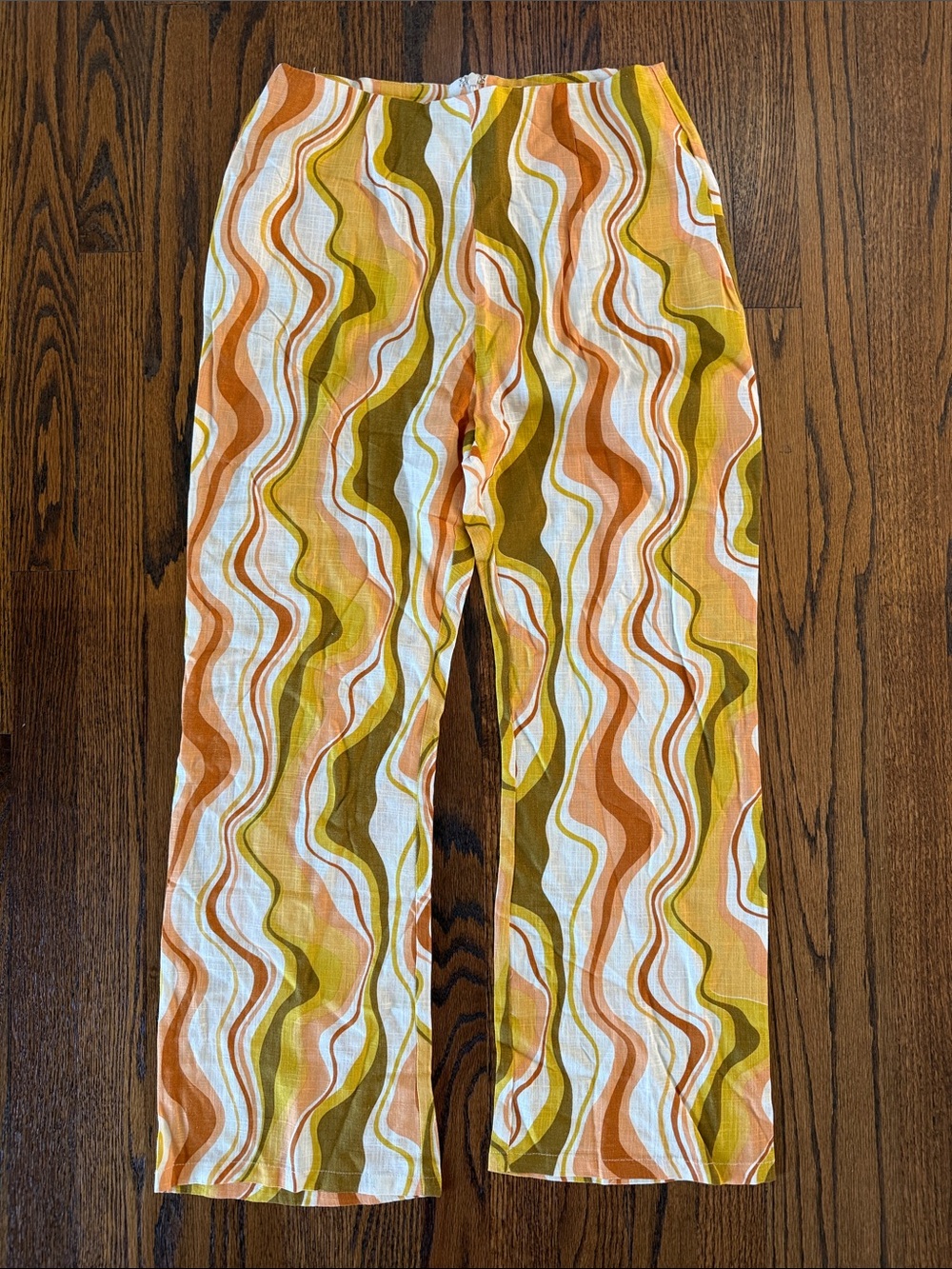 B42 MINKPINK Women’s Medium Retro Wavy Stripe Straight Leg Pants